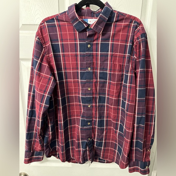 Old Navy Men’s Plaid Regular Fit Built-In Flex Everyday Shirt - Picture 1 of 6